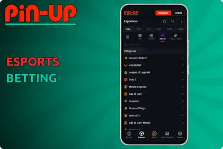 eSports Betting - Pin Up Bet app download