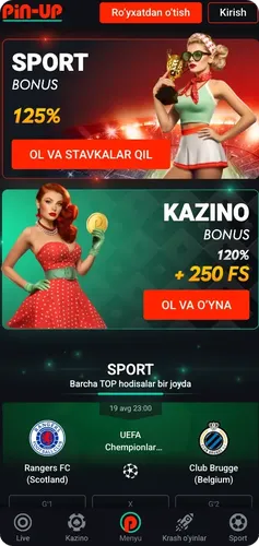 PinUp Casino: televizor o'yinlari