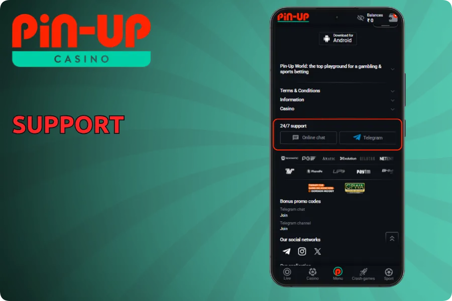 Our Pin Up Mobile App Support